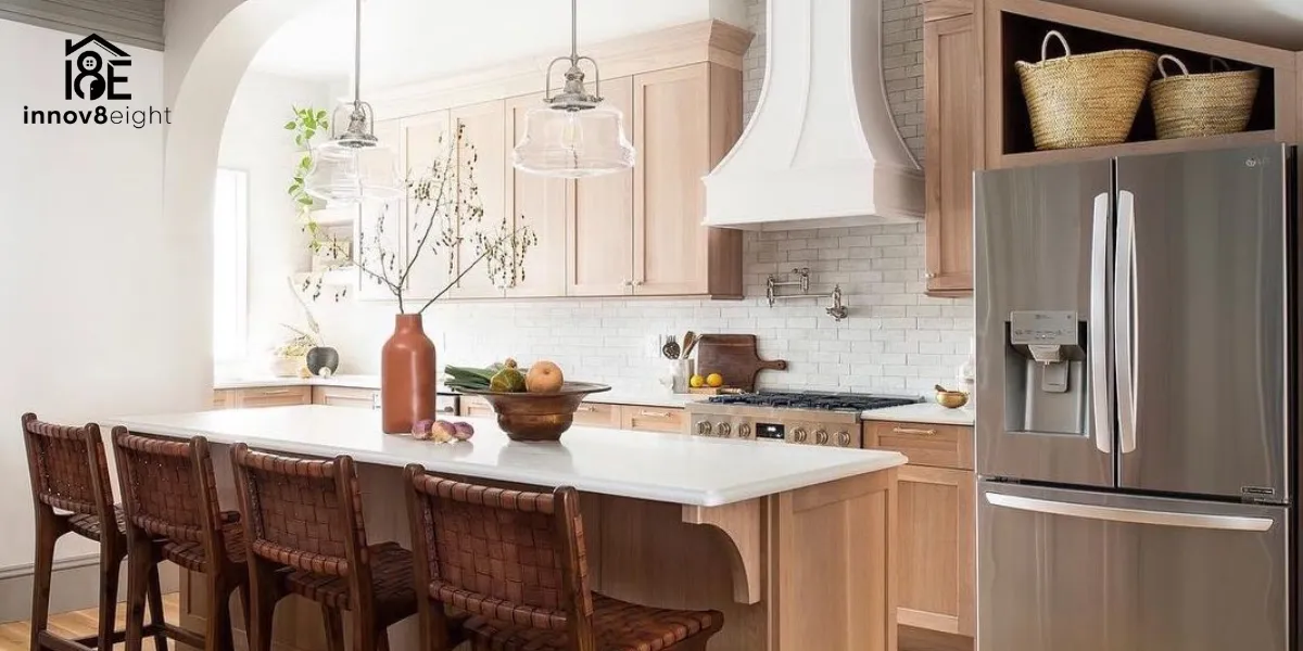 How to Pick Kitchen Wall Colors with Natural Hickory Cabinets and Black Countertops