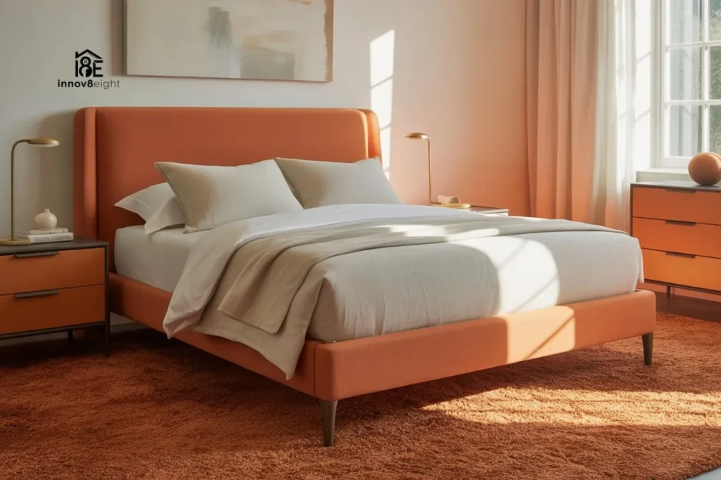 orange bedroom sets