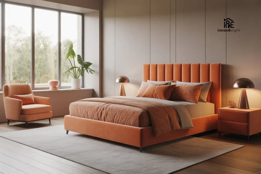 orange bedroom sets