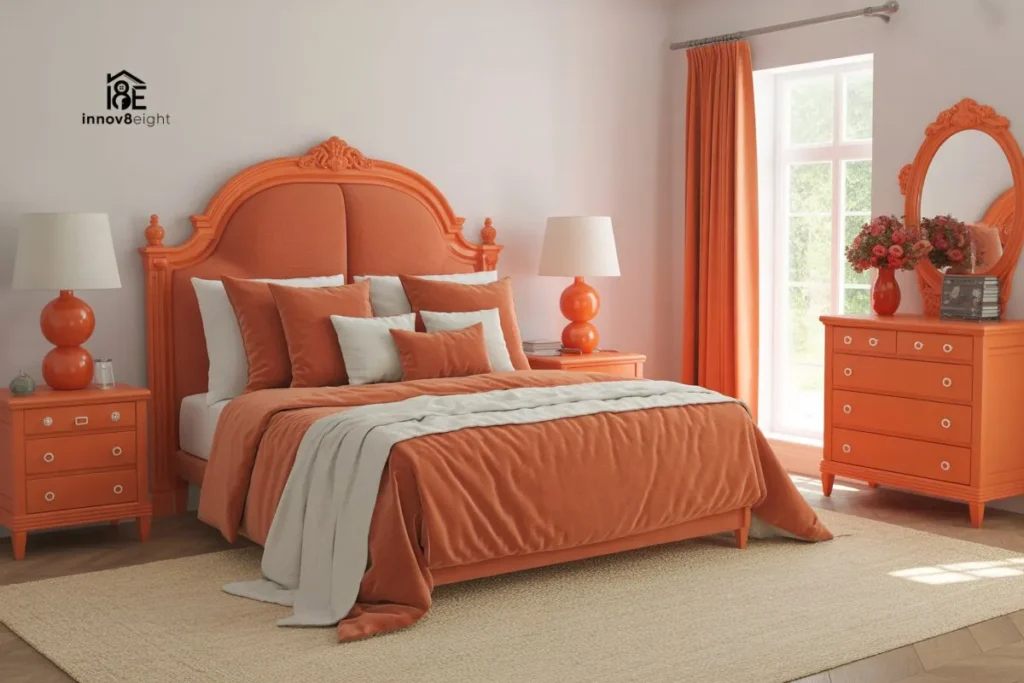 orange bedroom sets